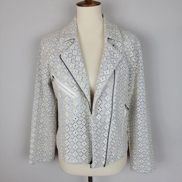 Anthropologie- Dolan Crochet Zip Moto Jacket - Picture 11 of 11